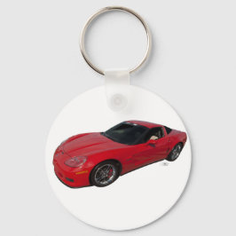 Red Corvette Nyckelring