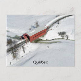 Red Covered Bridge, Québec Vykort