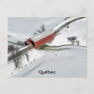 Red Covered Bridge, Québec Vykort