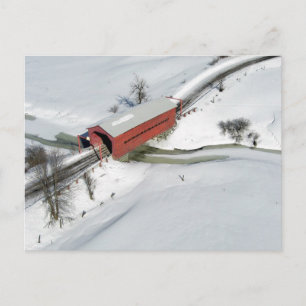 Red Covered Bridge, Québec Vykort