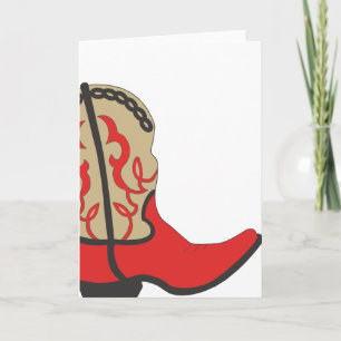 Red Cowboy Boot Kort