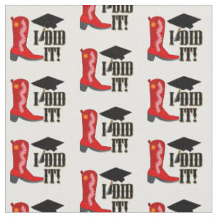 Red Cowboy Boot Studenten Tyg