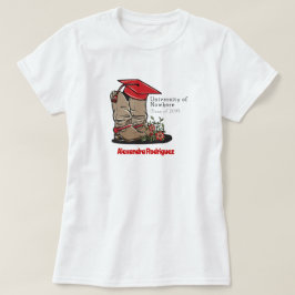 Red Cowboy Boot Studentmössa & Flowers T-Shirt