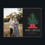 Red Cowboy Boots och Spruce God jul Helg Vykort<br><div class="desc">Red Cowboy Boots och Spruce God jul</div>