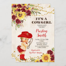 Red Cowgirl Blonde Ro och Sunsun Baby Shower