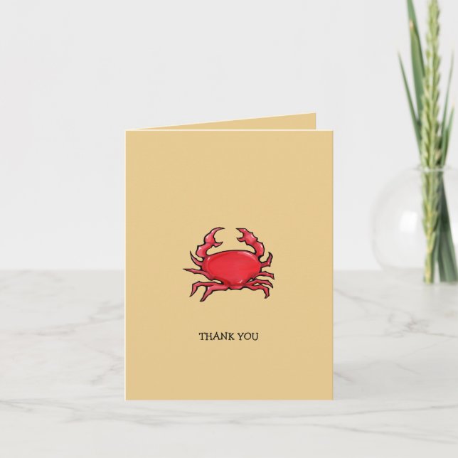 Red Crab and Tackkort Card (Framsida)