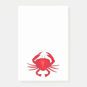 Red Crab Baltimore Maryland Crabs Beach Post-its Post-it Block