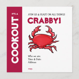 Red Crab Cookout-inbjudan Inbjudningar