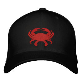 Red Crab Embroized Cap Broderad Keps
