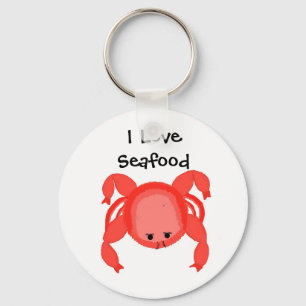 Red Crab Seafood Design Nyckelring