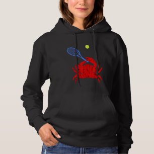 Red Crab Tennis Player Tennis Racquet Shellfish Cr T Shirt