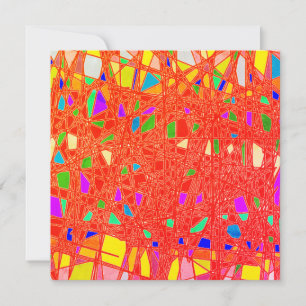 RED CRACKLED ART ORD BEST ÖNSKEMÅL JULKORT