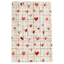 Red Cream Hearts Abstrakt