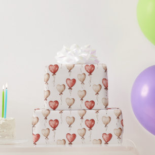 Red Cream Hearts Bubons Birthday Presentpapper