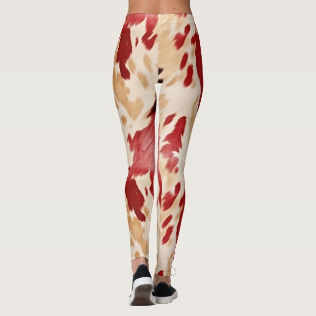 Red Cream Ivory Cowhide Leggings (Baksida)