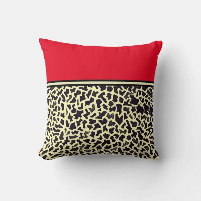 Red Cream Leopard Kudde (Framsida)