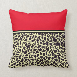 Red Cream Leopard Kudde