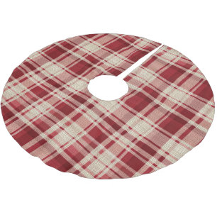 Red Cream Play Rand Julgransmatta Borstad Polyester