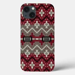 Red Cream Tribal Mönster Abstrakt