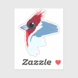 Red-Crested Kardinal Bird Klistermärken