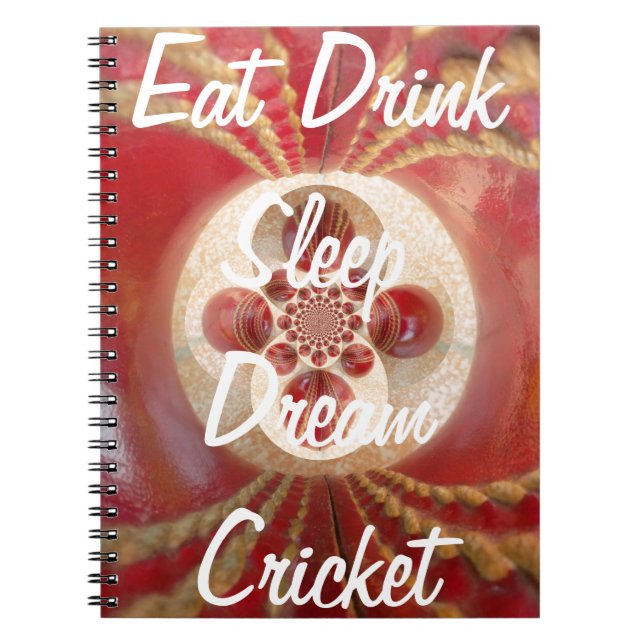 Red Cricket bollar design Anteckningsbok (Framsidan)