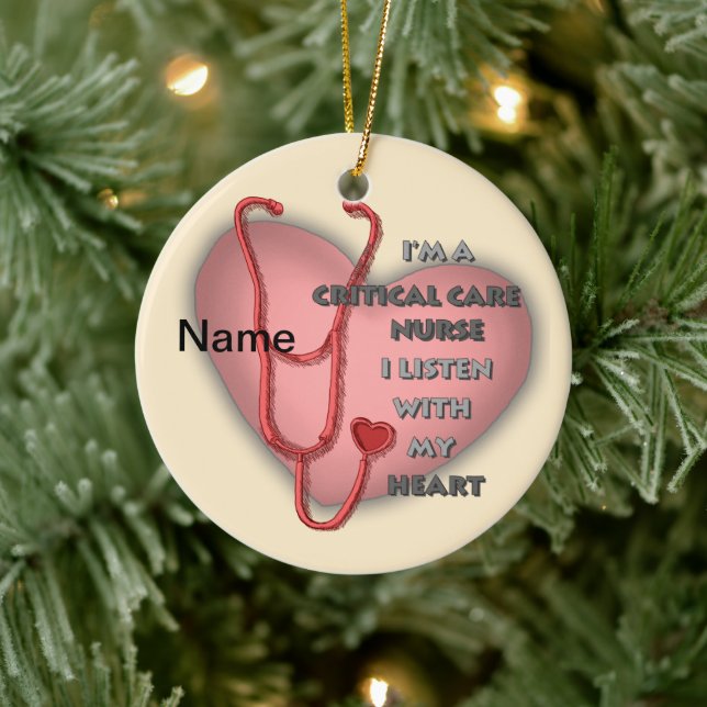 Red Critical Care Nurse ornament (Träd)