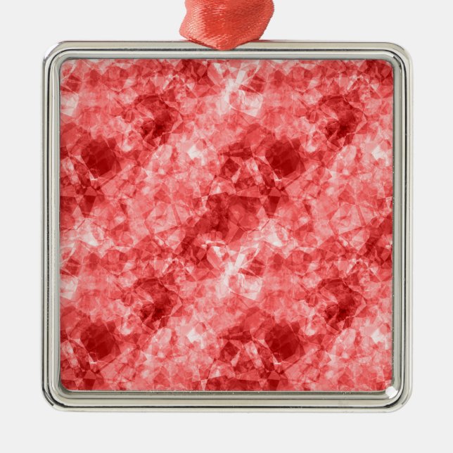 Red Crumged Struktur Julgransprydnad Metall (Framsidan)