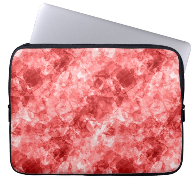 Red Crumged Struktur Laptop Sleeve (Framsidan)
