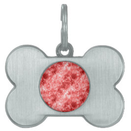 Red Crumged Struktur Namnbricka Husdjur