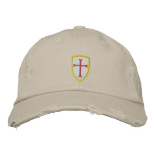 Red Crusader Kor Shield Cap Broderad Keps