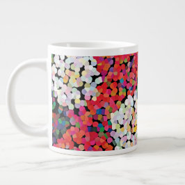 Red Crystal Blommigt Blooms Jumbo Mugg