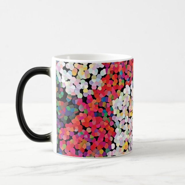  Red Crystal Floral Blooms Magisk Mugg (Vänster)