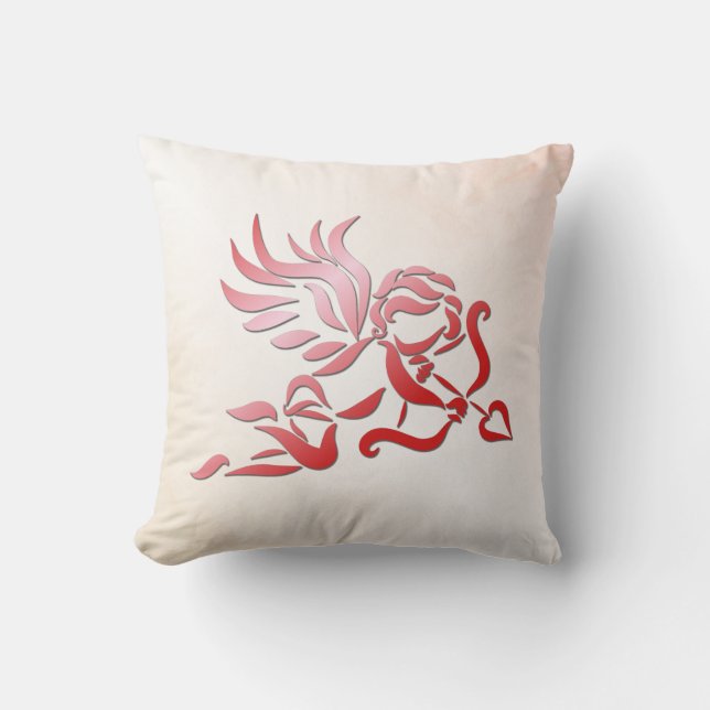 Red Cupid med Bow och Prow Kudde (Framsida)