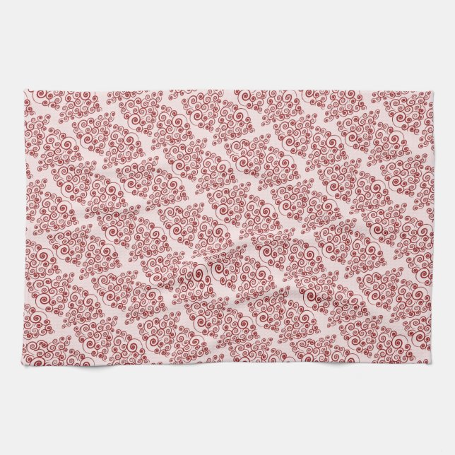 Red Curleque Julgran Kökshandduk (Horisontell)