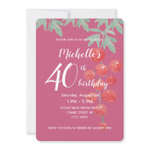 Red Currency Berries Watercolor Hand-målat