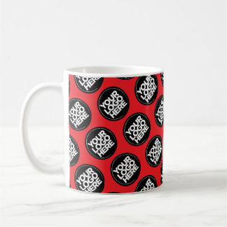 Red Custom logo business pattern employee Kaffemugg