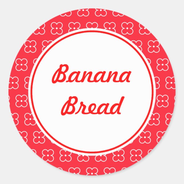 Red Customized Kitchen Stickers Runt Klistermärke (Framsida)