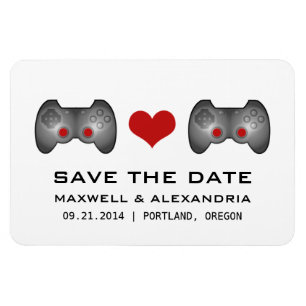 Red Cute Gamer Spara datum magneter