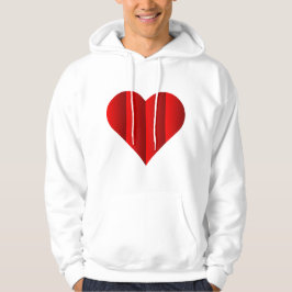 Red Cute Heart-Logotypen Hoodie
