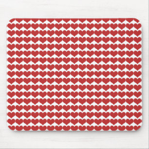 Red Cute Hearts Mönster Mousepad Musmatta