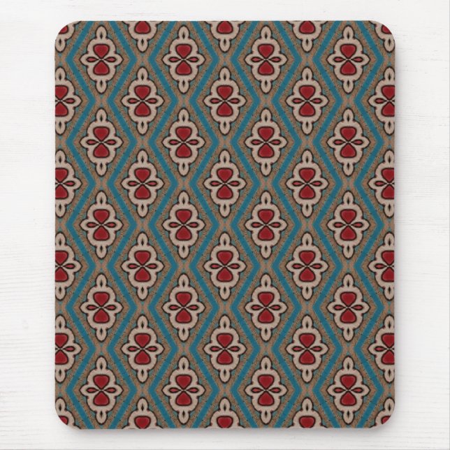 Red Cyan Copper Azulejos Tile Elegance Namn Musmatta (Framsidan)