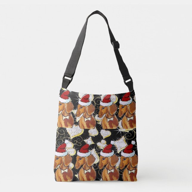 Red Dachshund Axelväska (Framsida)