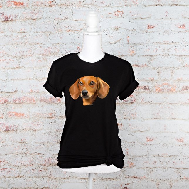 Red Dachshund Hund T Shirt (Skapare uppladdad)