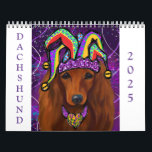 Red Dachshund Kalender<br><div class="desc">Den här Dachshund-färgsamlingen skulle ge perfekten till vilken tillfälle som helst.</div>