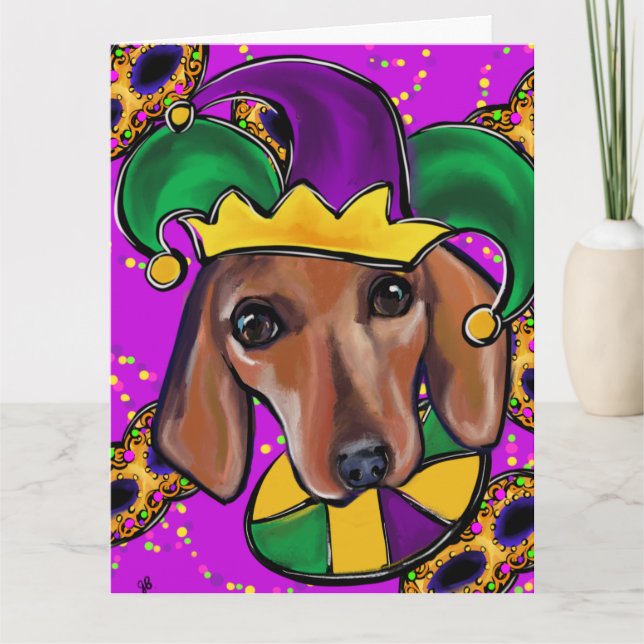 RED DACHSHUND KORT (Framsida)