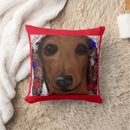 Red Dachshund Kudde