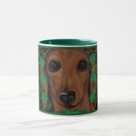Red Dachshund Mugg