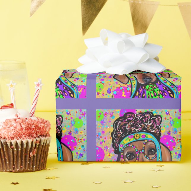 RED DACHSHUND PRESENTPAPPER (Födelsedagsfest)