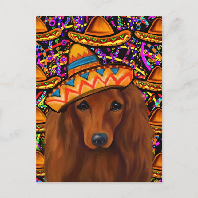 RED DACHSHUND VYKORT (Framsida)