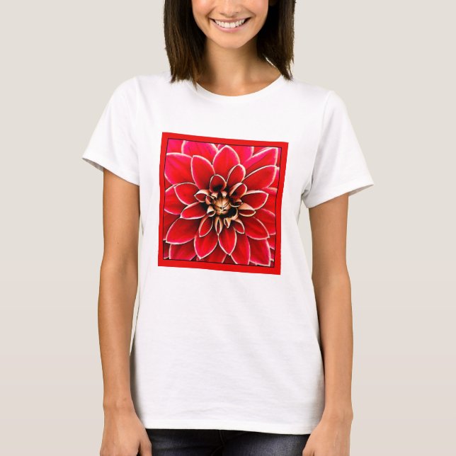 Red Dahlia, digital konst Tröja (Framsida)